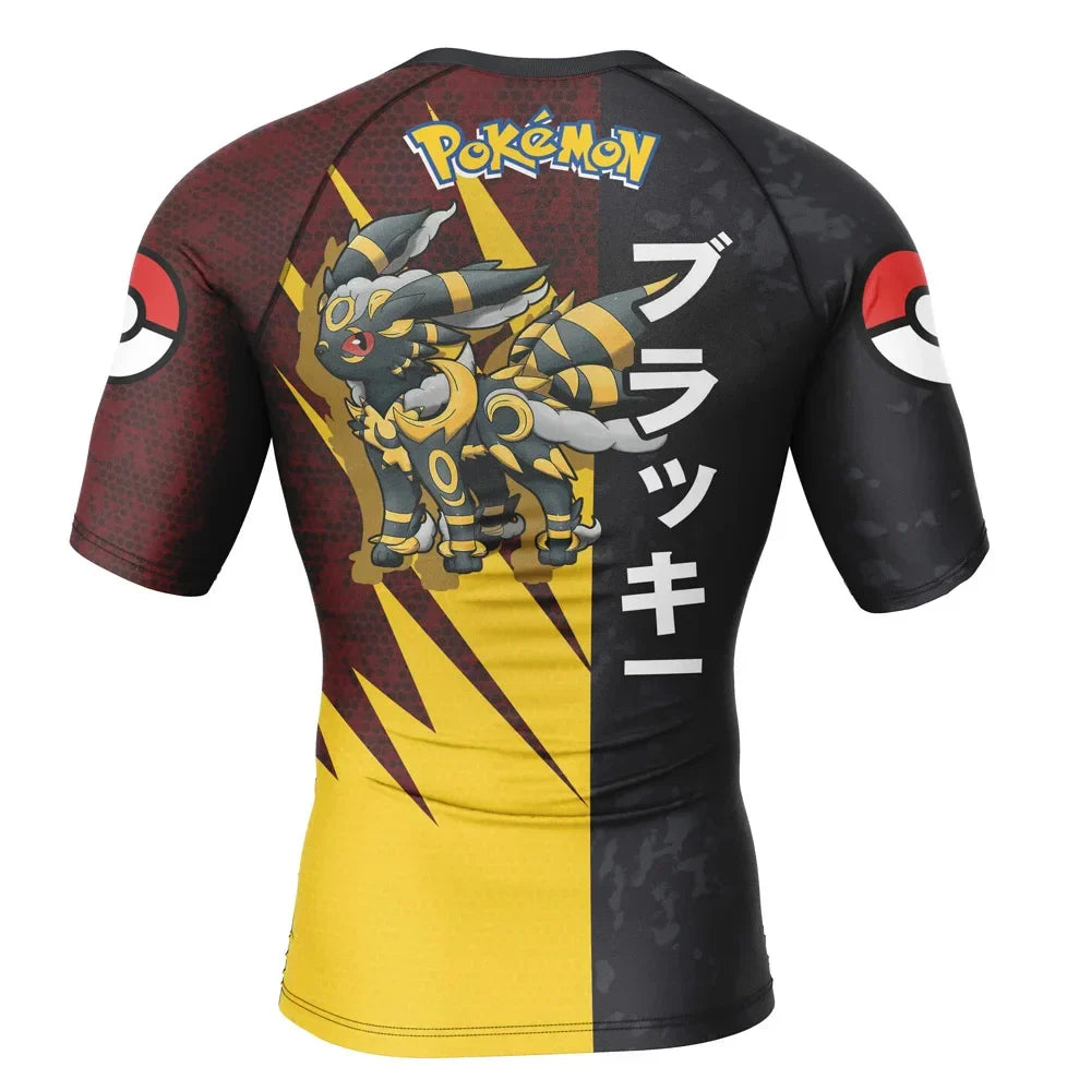 Kids Pokemon Umbreon Short Sleeve Compression Rashguard Kids Pokemon Umbreon Short Sleeve Compression Rashguard