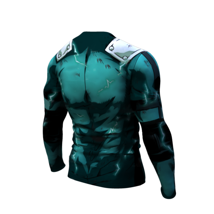 My Hero Academia BJJ Rash Guard Compression Deku Full Cowling Premium Long Sleeve Rashguard