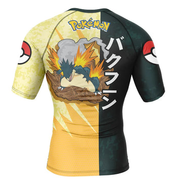Typhlosion Kids Pokemon Short Sleeve Compression Rashguard Typhlosion Kids Pokemon Short Sleeve Compression Rashguard