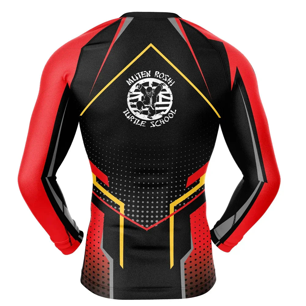 Dragon Ball Z BJJ Rash Guard Long Sleeve Rashguard Compression 'Roshi's Gym'