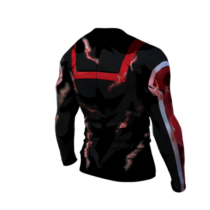 BJJ Rash Guard Long Sleeve Premium Compression Rashguard Compression My Hero Academia Onyx UA Uniform