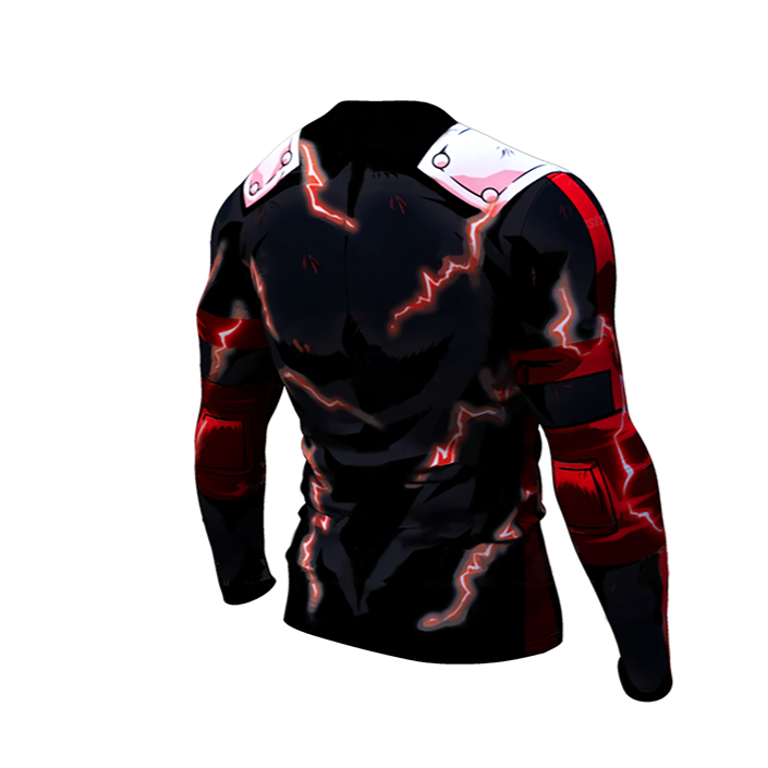 BJJ Rash Guard Onyx Deku Full Cowling My Hero Academia Compression Premium Long Sleeve Rashguard