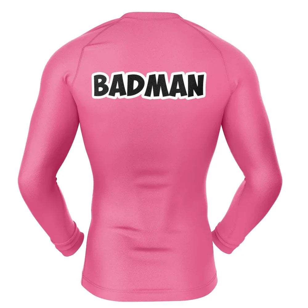 BJJ Rash Guard Dragon Ball Z Vegeta Badman Long Sleeve Compression Rashguard Rash Guard
