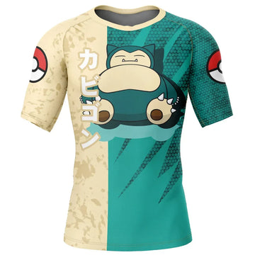 Snorlax Kids Pokemon Short Sleeve Compression Rashguard