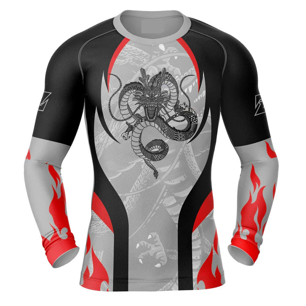 Dragon Ball Z 'Shenron' BJJ Rash Guard Long Sleeve Compression Rashguard