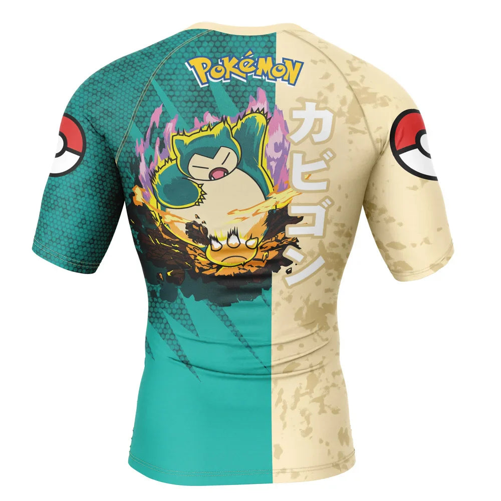 Snorlax Kids Pokemon Short Sleeve Compression Rashguard