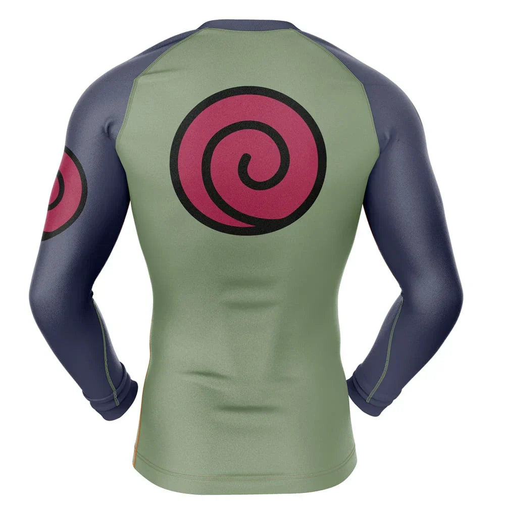 Naruto Konohagakure BJJ Rash Guard Kids Long Sleeve Compression Rashguard