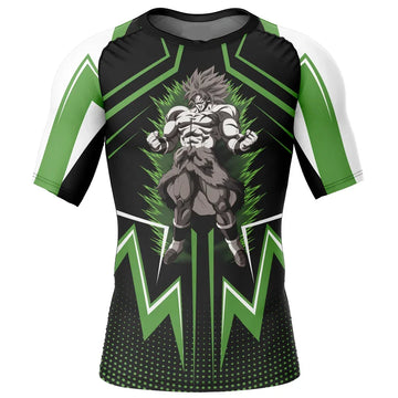 Dragon Ball Z BJJ Rash Guard Short Sleeve Compression Rashguard Broly's Gym