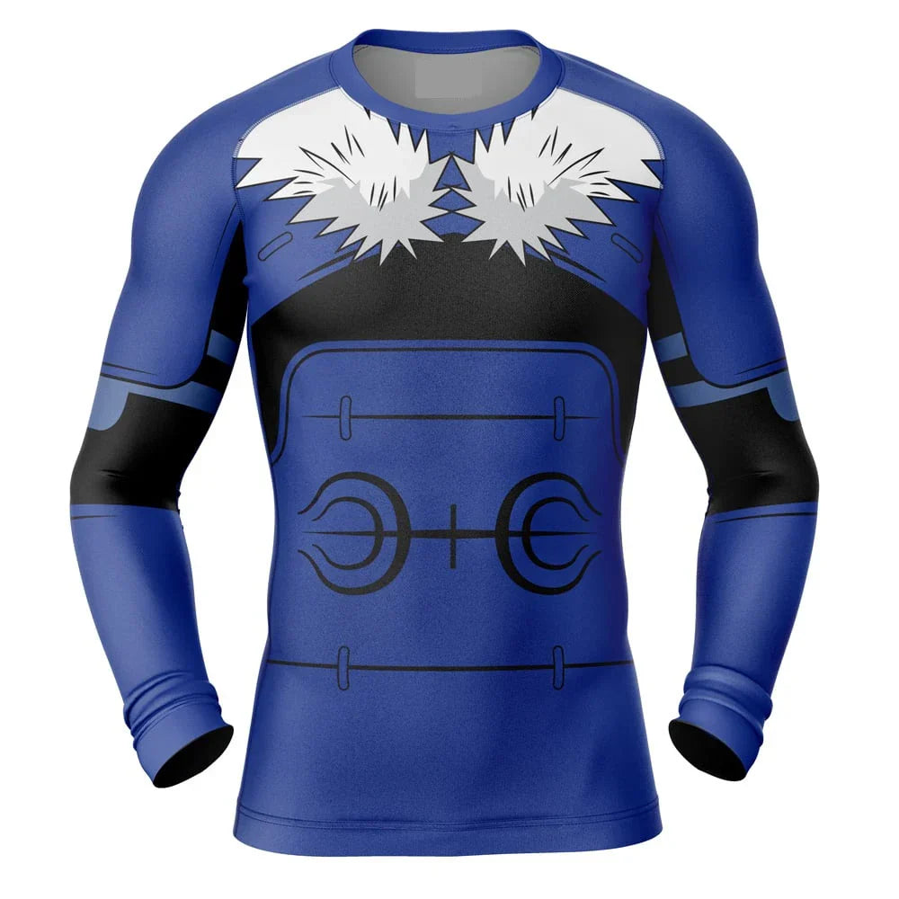 BJJ Rash Guard Kids Naruto Tobirama Long Sleeve Rashguard Compression