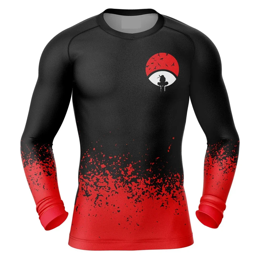 Naruto Sharingan Kids Long Sleeve Rashguard Compression