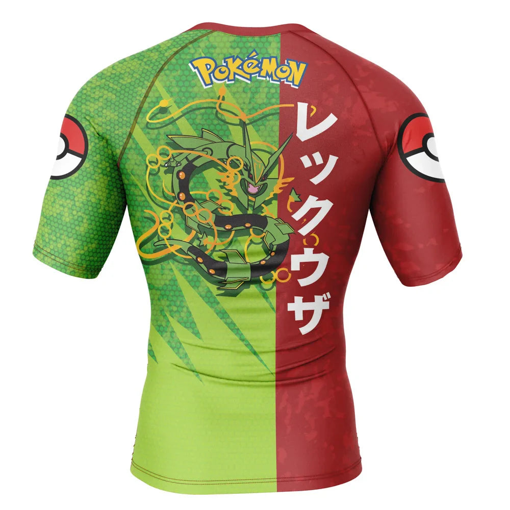 Pokemon Rayquaza Kids Short Sleeve Compression Rashguard Pokemon Rayquaza Kids Short Sleeve Compression Rashguard