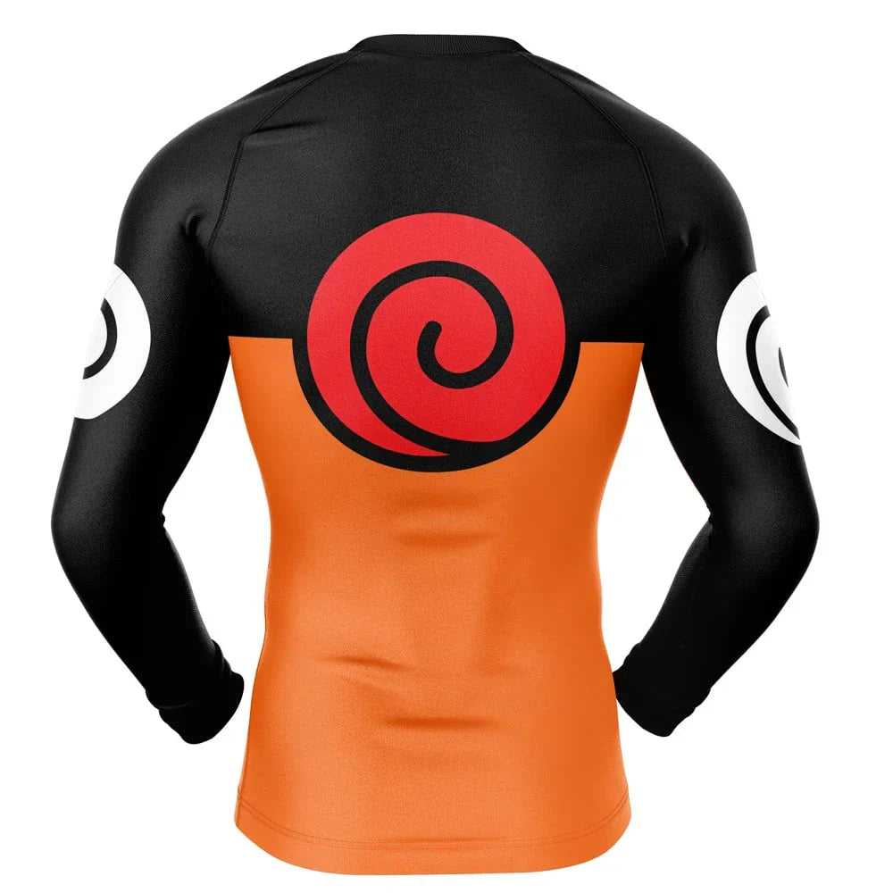 Naruto Uzumaki BJJ Rash Guard Long Sleeve Compression Rashguard