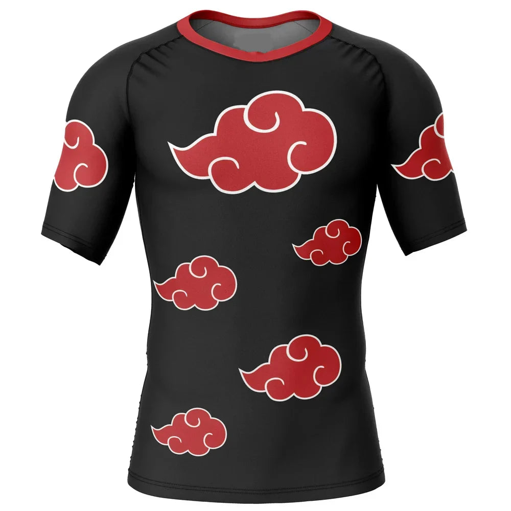 Naruto Kids 'Akatsuki Cloud' Short Sleeve Compression Rashguard