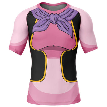 BJJ Rash Guard Dragon Ball Z Majin Buu Short Sleeve Compression Rashguard