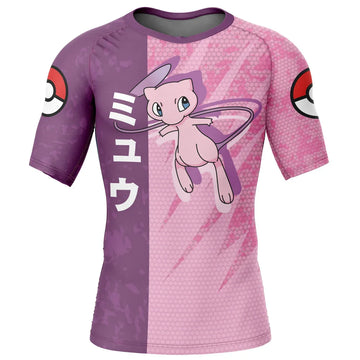 Kids Pokemon Mew Short Sleeve Compression Rashguard Kids Pokemon Mew Short Sleeve Compression Rashguard