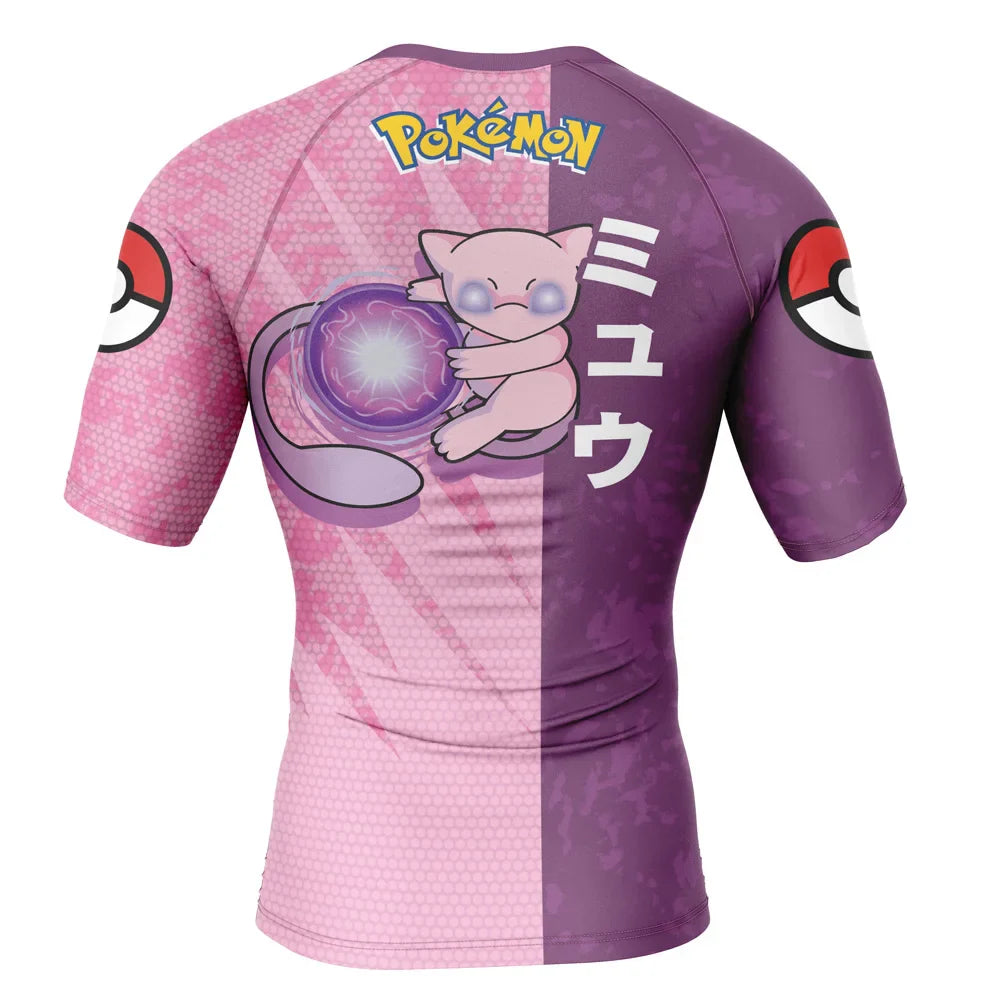 Kids Pokemon Mew Short Sleeve Compression Rashguard Kids Pokemon Mew Short Sleeve Compression Rashguard