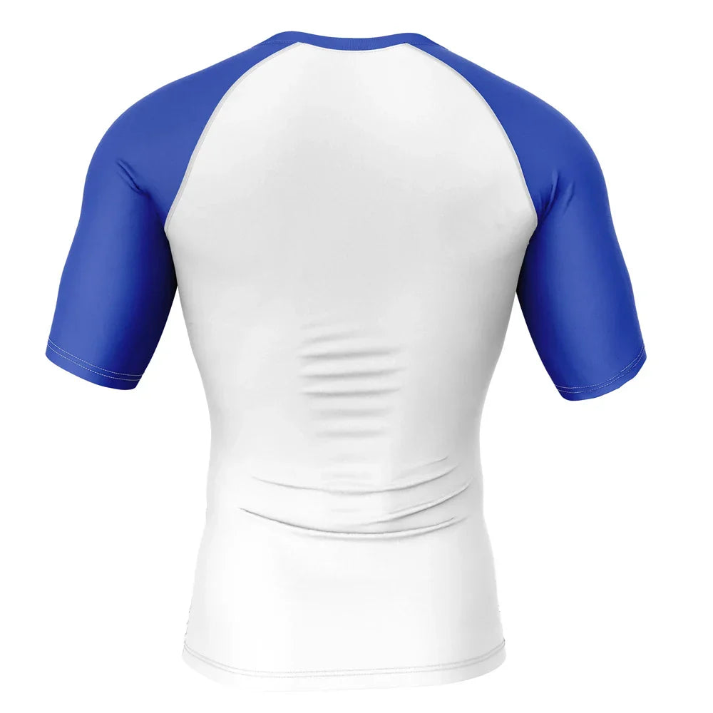 Dragon Ball Z Vegeta Saiyan Royal Crest BJJ Rash Guard Short Sleeve Compression Rashguard