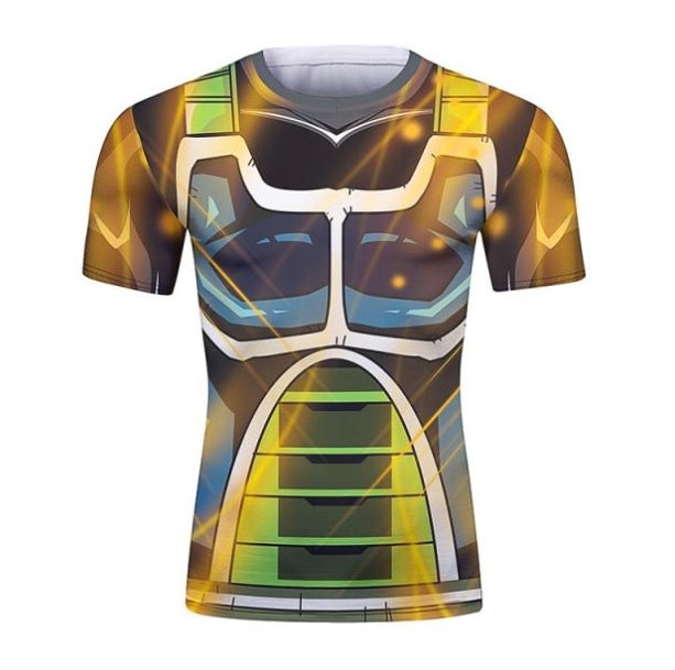 Dragon Ball Z BJJ Rash Guard Super Saiyan Onyx Bardock Short Sleeve Elite Rashguard