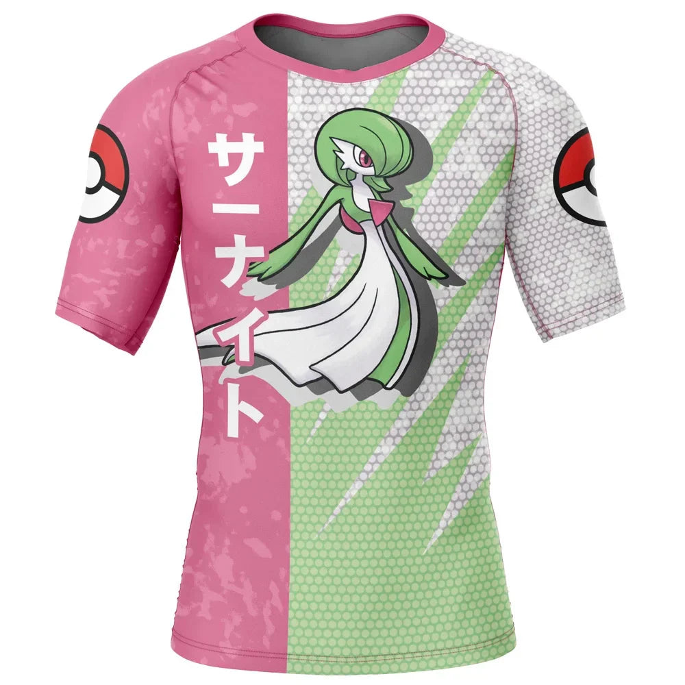 Kids Pokemon Gardevoir Short Sleeve Compression Rashguard Kids Pokemon Gardevoir Short Sleeve Compression Rashguard