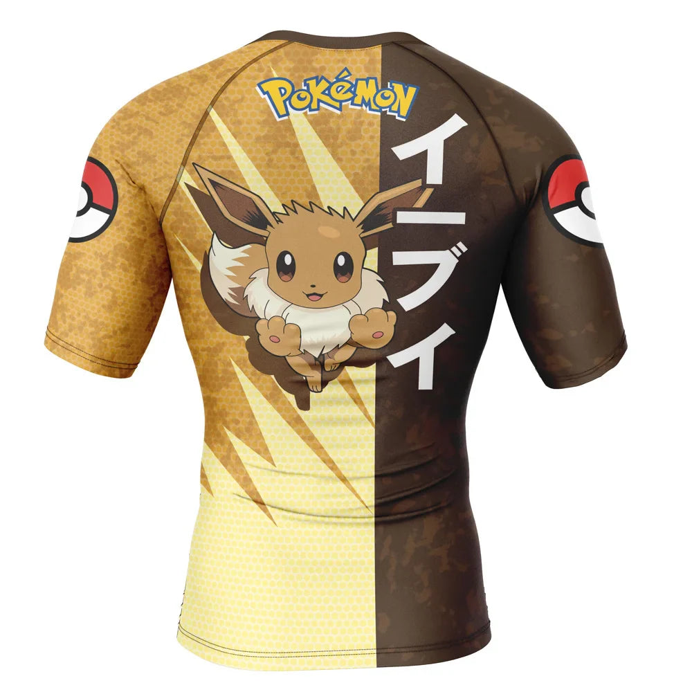 Pokemon Eevee Kids Short Sleeve Compression Rashguard