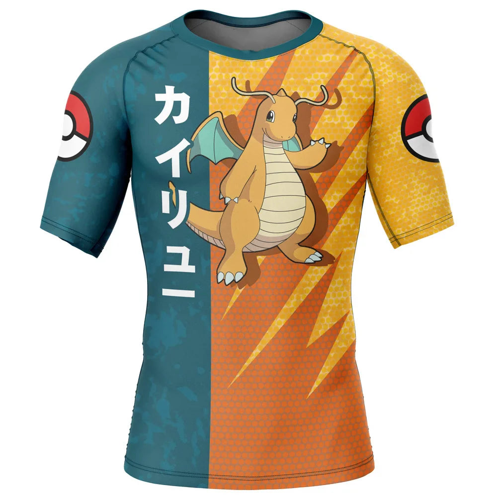 Dragonite Kids Pokemon Short Sleeve Compression Rashguard