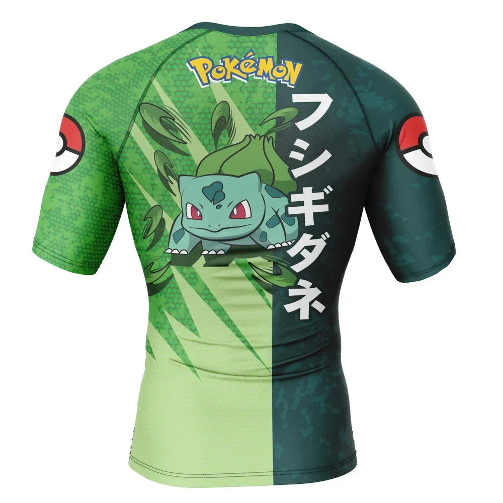 Bulbasaur Kids Pokemon Short Sleeve Compression Rashguard