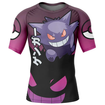 Gengar Spooky Kids Pokemon Short Sleeve Compression Rashguard