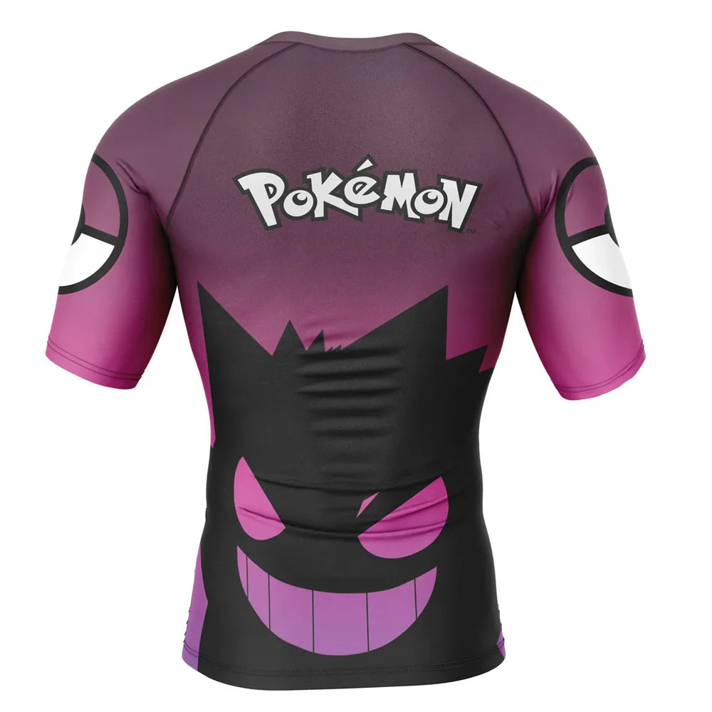 Gengar Spooky Kids Pokemon Short Sleeve Compression Rashguard