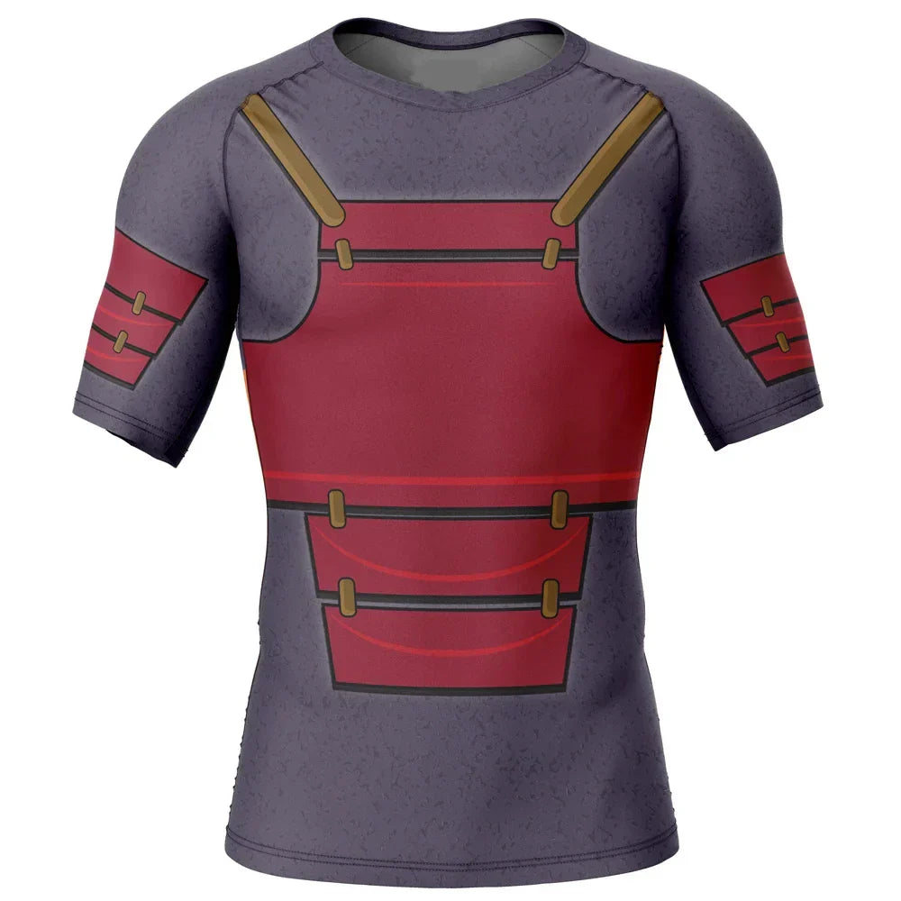 BJJ Rash Guard Kids Naruto Madara 3.0 Short Sleeve Compression Rashguard
