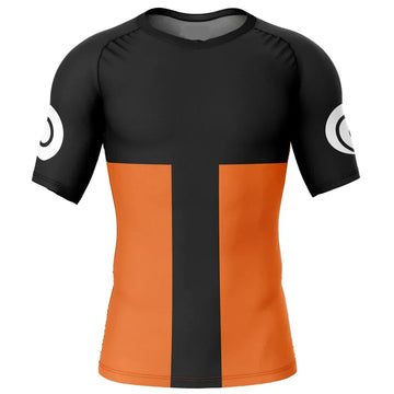 BJJ Rash Guard Naruto Uzumaki Kids Short Sleeve Compression Rashguard