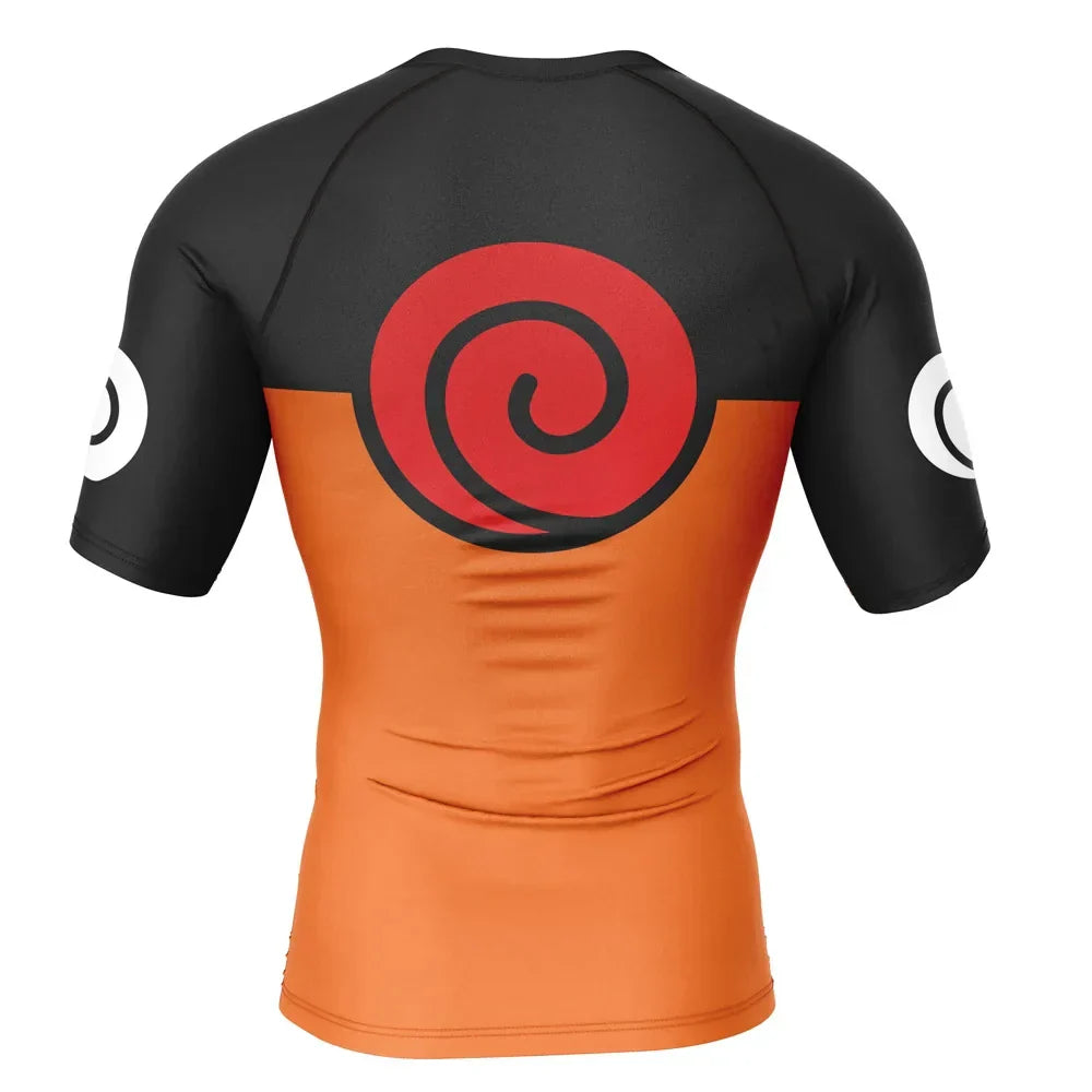 Naruto 'Uzumaki' BJJ Rash Guard Short Sleeve Compression Rashguard