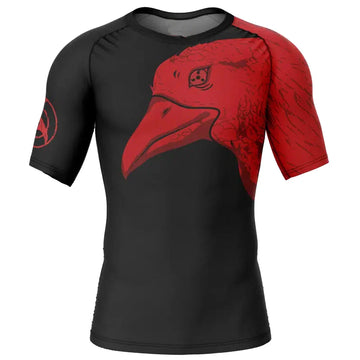 Naruto Itachi Uchiha Summoning Crow Short Sleeve Compression Rashguard Kids