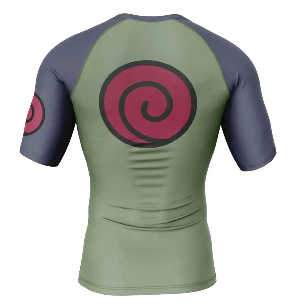 Naruto Konohagakure BJJ Rash Guard Kids Short Sleeve Compression Rashguard