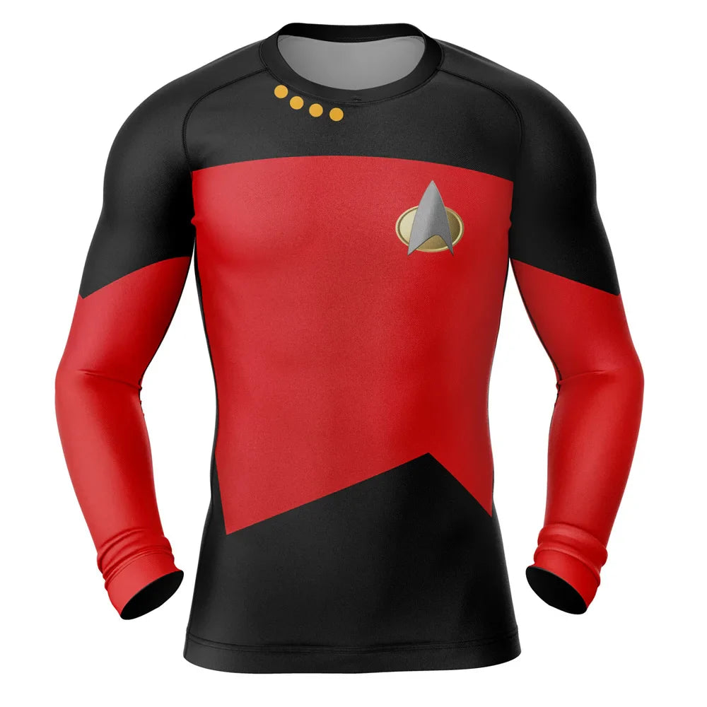 Picard Star Trek Long Sleeve Compression Rashguard