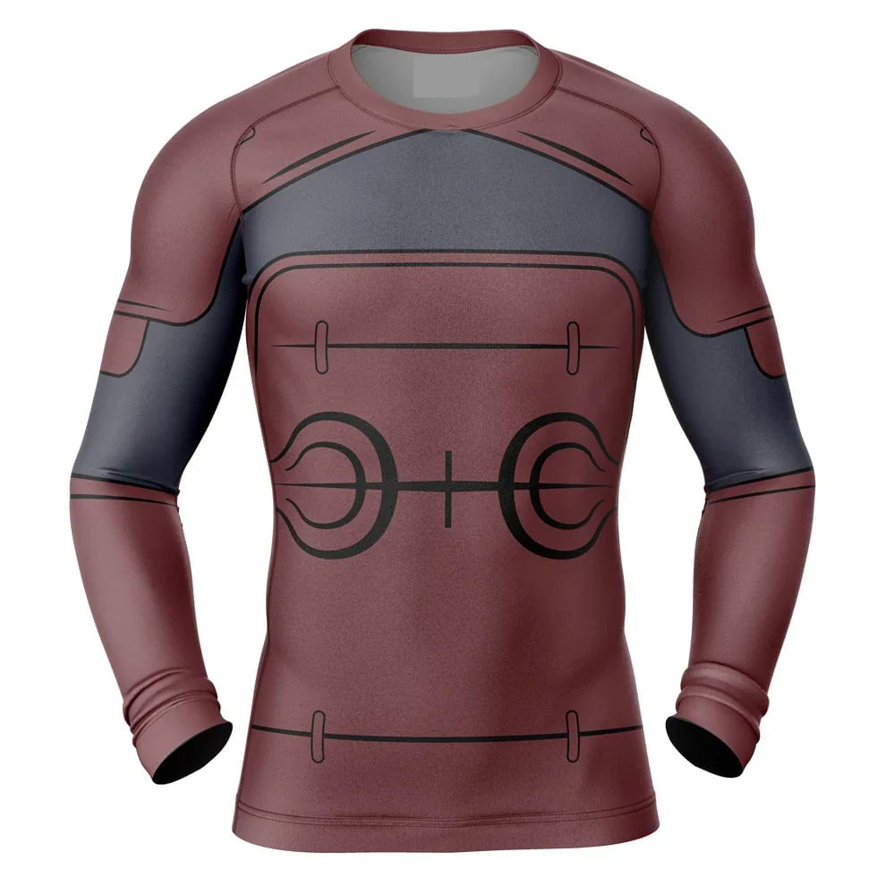 Kids Naruto Hashirama Long Sleeve Compression Rashguard Hashirama Naruto Kids Long Sleeve Compression Rashguard