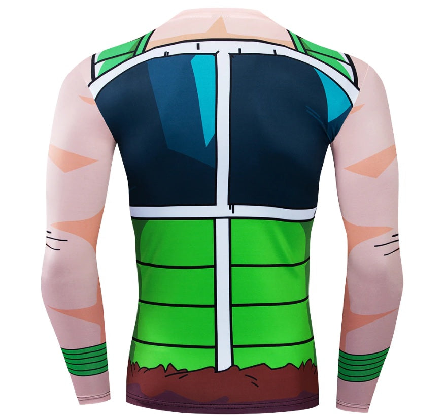 BJJ Rash Guard Dragon Ball Z Bardock Long Sleeve Rashguard Compression