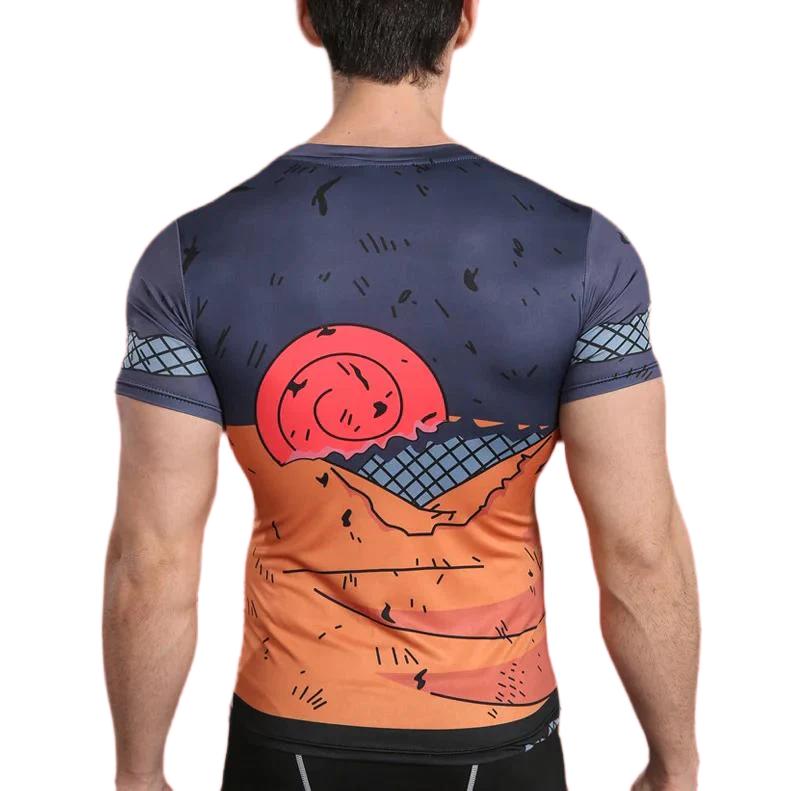Naruto 'Battle Damage' Rash Guard Teen BJJ Short Sleeve Compression Rash Guard