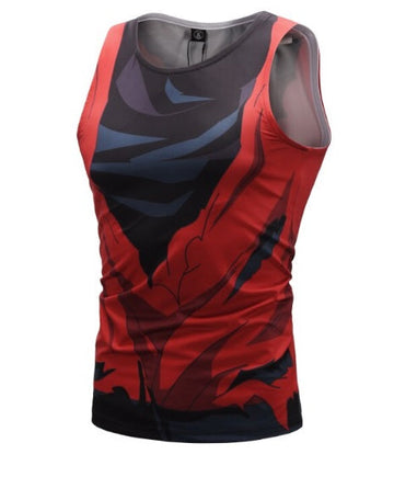 Dragon Ball Z Battle Damaged Muscular Strength BJJ Rash Guard Tank Top