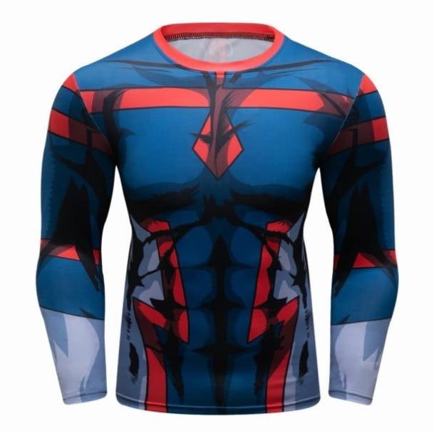 My Hero Academia BJJ Rash Guard Young Might Elite Long Sleeve Rashguard