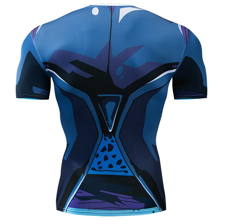Dragon Ball Z BJJ Rash Guard Short Sleeve Compression Rash Guard Cell Jr