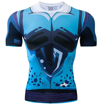 Dragon Ball Z BJJ Rash Guard Short Sleeve Compression Rash Guard Cell Jr