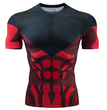 Dragon Ball Z Jiren Rash Guard Short Sleeve Compression Rashguard BJJ