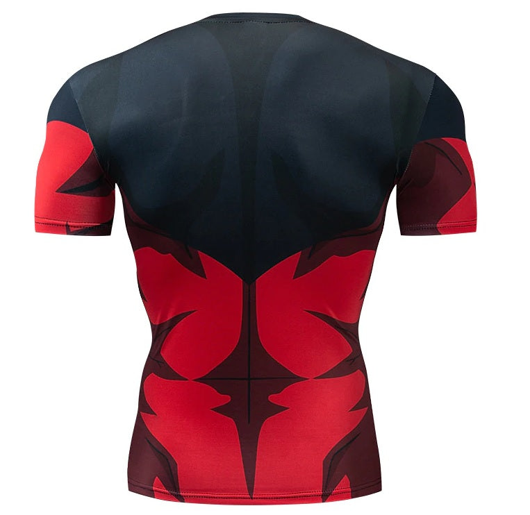 Dragon Ball Z Jiren Rash Guard Short Sleeve Compression Rashguard BJJ