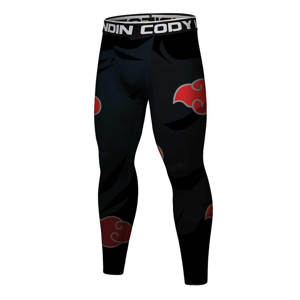 Elite Men's Naruto 'Akatsuki' Leggings Compression Spats