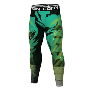Naruto Rock Lee BJJ Rash Guard Men's 2.0 Elite Leggings Compression Spats