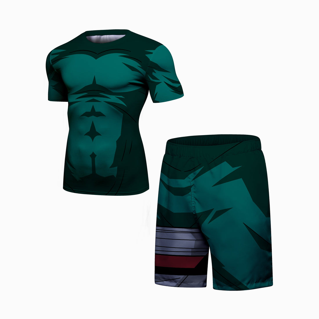 Akatsuki Naruto Elite Short Compression Rash Guard Set