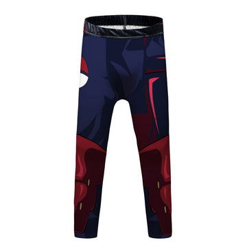 Kid's BJJ Rash Guard Naruto 'Madara' Elite Compression Leggings Spats