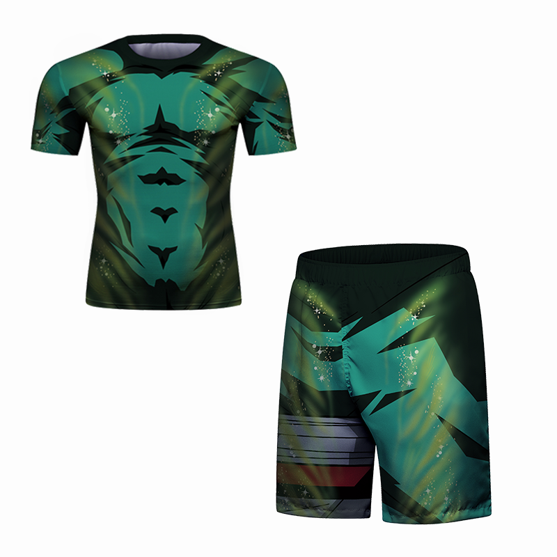 Naruto Rock Lee 2.0 Elite Short Compression Rash Guard Set