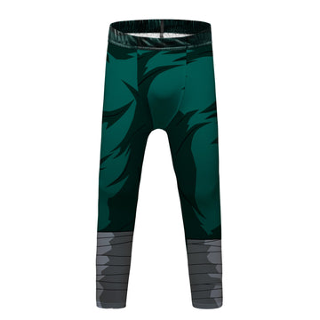 Naruto Rock Lee BJJ Rash Guard Elite Compression Leggings Spats Kid's
