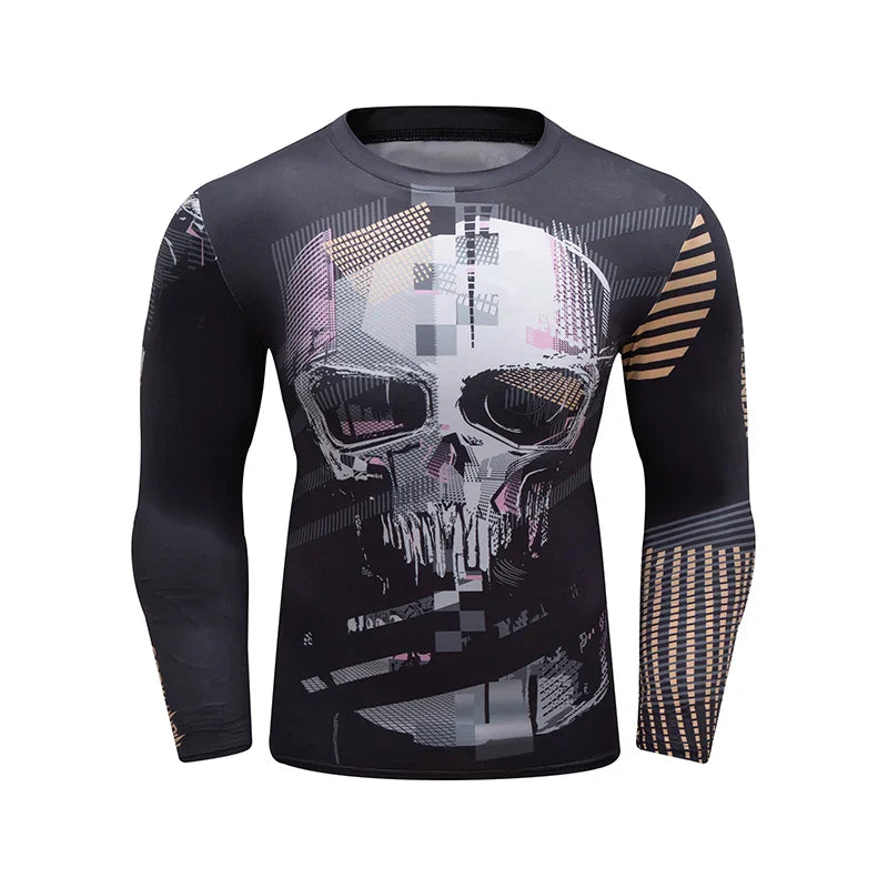 Castle Skull Compression Long Sleeve 2 Piece Compression Set